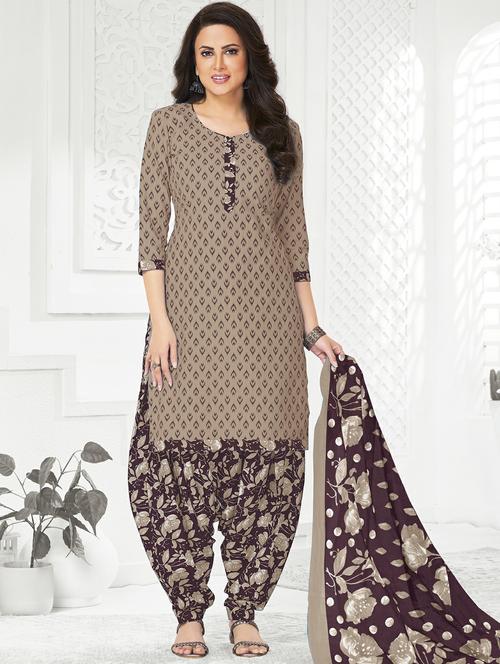 women printed three quarter sleeve kurta patiala with dupatta set - 22242006 - Very Small Image - 1