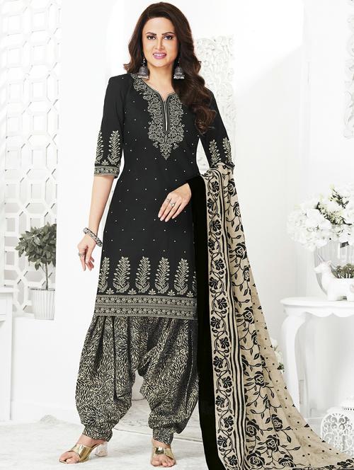 women printed three quarter sleeve kurta patiala with dupatta set - 22242010 - Very Small Image - 1