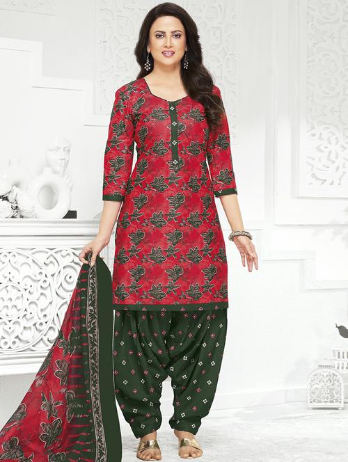 women floral three quarter sleeve kurta patiala with dupatta set - 22242012 - Very Small Image - 1