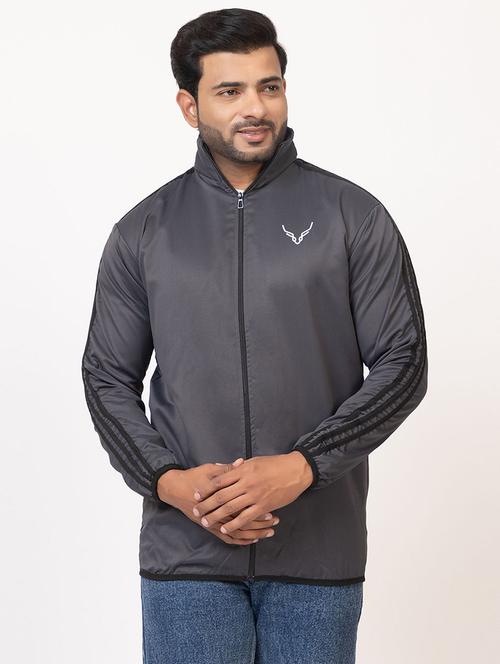 Men Side Taped Long Sleeve Regular Fit Casual Jacket - 22243667 - Very Small Image - 1