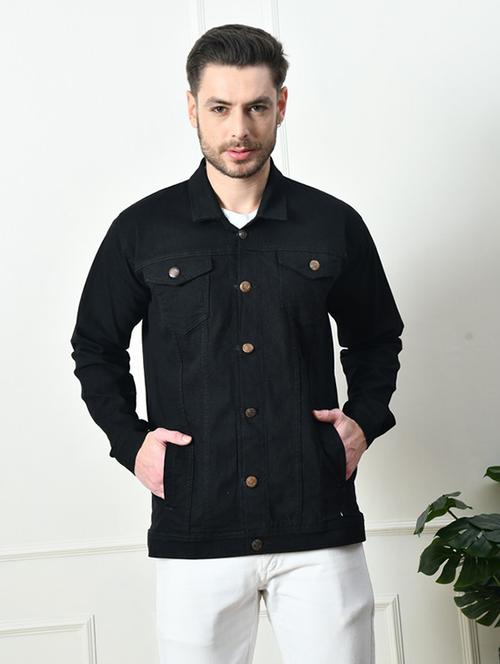 men solid long sleeve regualr fit denim jacket - 22244053 - Very Small Image - 1