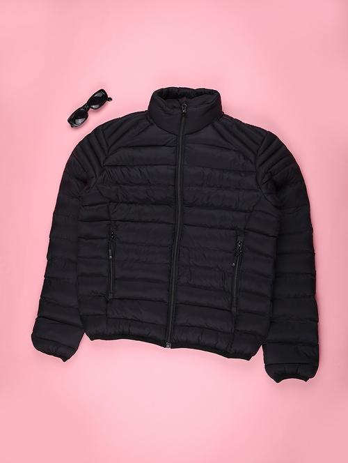 girls solid  long sleeve quilted jacket - 22245814 - Very Small Image - 1