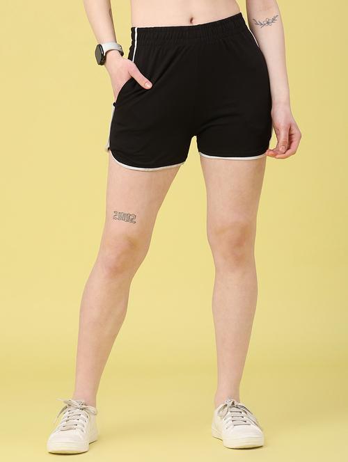 Women Solid Mid Rise Short - 22247026 - Very Small Image - 1