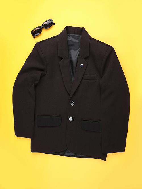 boys solid long sleeve single breasted blazer - 22248393 - Very Small Image - 1