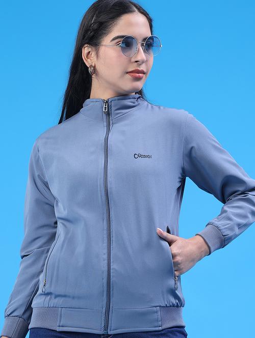 women solid long sleeve regular jacket - 22249622 - Very Small Image - 1