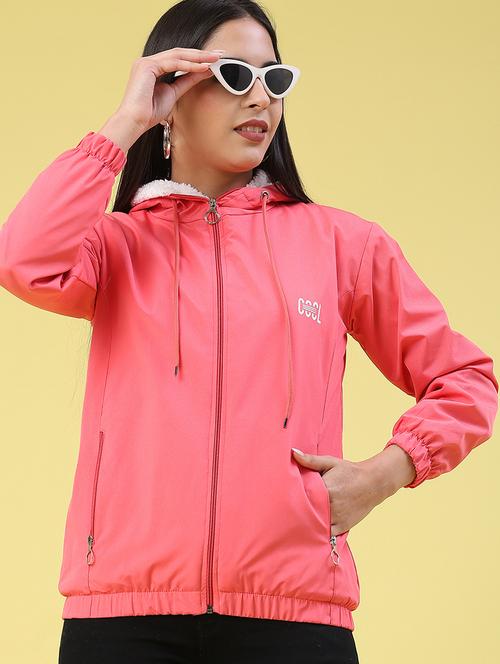 women solid long sleeve windcheater jacket - 22250009 - Very Small Image - 1