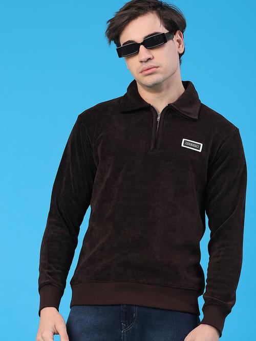 men self design long sleeve regular fit sweatshirt - 22250047 - Very Small Image - 1