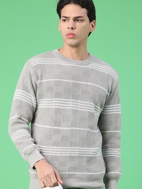 men striped long sleeve regular fit pullover  - 22250908 - Very Small Image - 1