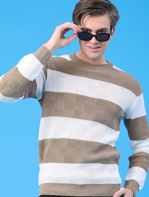 men striped long sleeve regular fit pullover  - 22250914 - Very Small Image - 1
