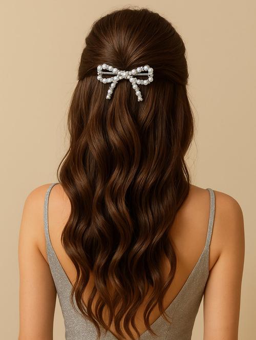 women embellished bow hair clip - 22251427 - Very Small Image - 1