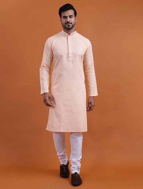 men solid mandarin neck long kurta - 22251977 - Very Small Image - 1