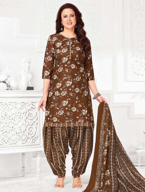women floral three quarter sleeve kurta patiala with dupatta set - 22253322 - Very Small Image - 1