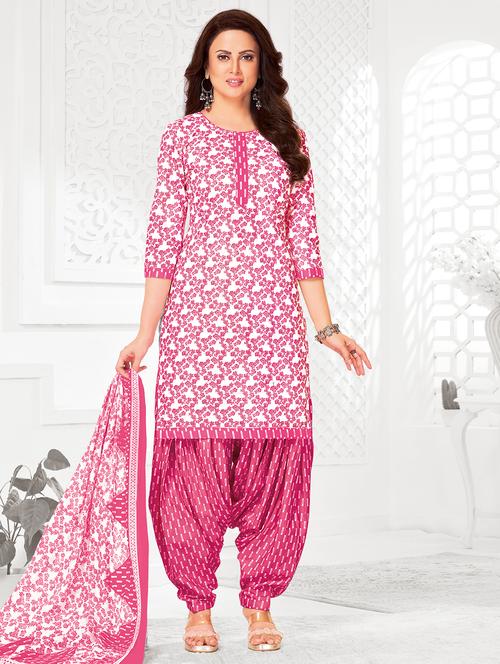 women floral three quarter sleeve kurta patiala with dupatta set - 22253328 - Very Small Image - 1