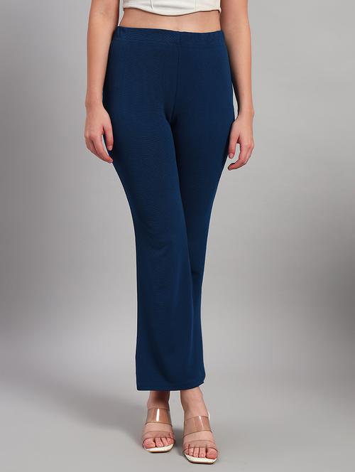 women solid mid rise bootcut trouser - 22253605 - Very Small Image - 1