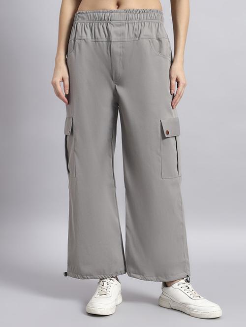women solid mid rise cargo - 22253618 - Very Small Image - 1