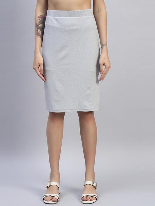 women solid high rise bodycon skirt - 22253634 - Very Small Image - 1