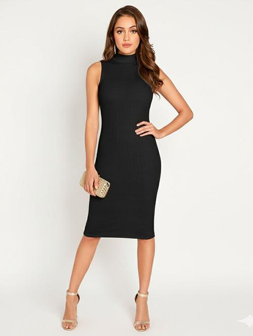 women solid sleeveless bodycon dress - 22254471 - Very Small Image - 1