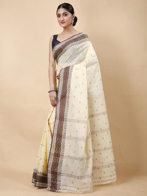 women self design handloom saree - 22260760 - Very Small Image - 1