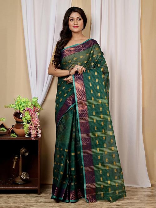women self design handloom saree - 22260775 - Very Small Image - 1
