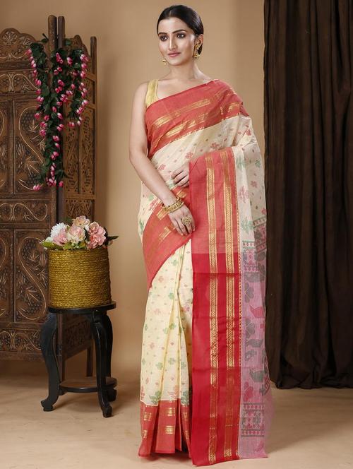 women self design handloom saree - 22260815 - Very Small Image - 1