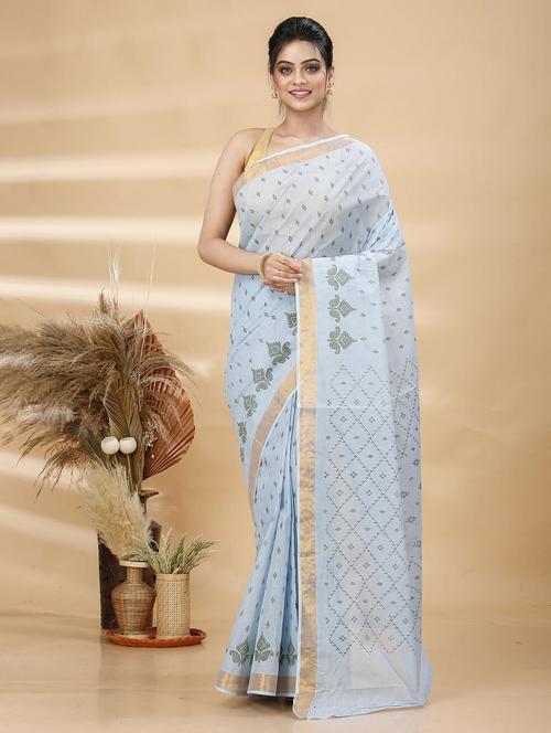 women printed handloom saree - 22260863 - Very Small Image - 1