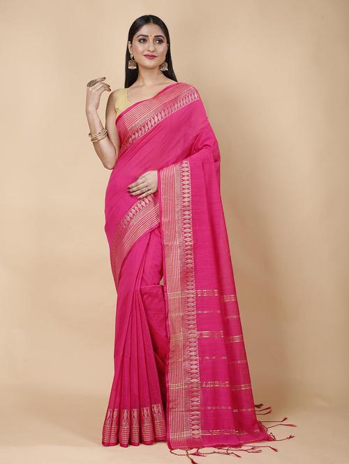 women solid with bordered saree - 22260897 - Very Small Image - 1