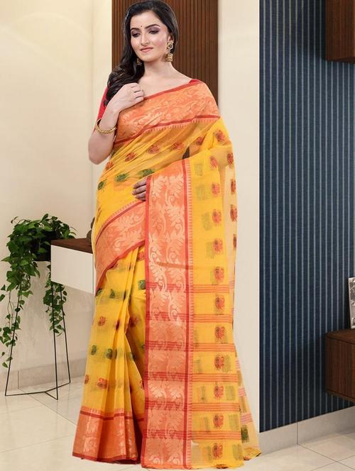 women self design handloom saree - 22261987 - Very Small Image - 1
