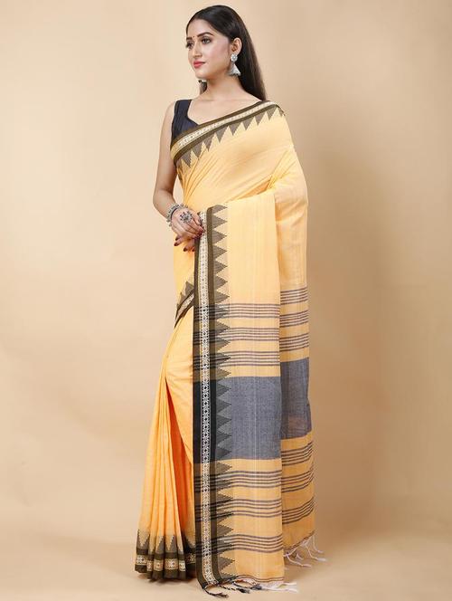 women self design handloom saree with blouse - 22262102 - Very Small Image - 1
