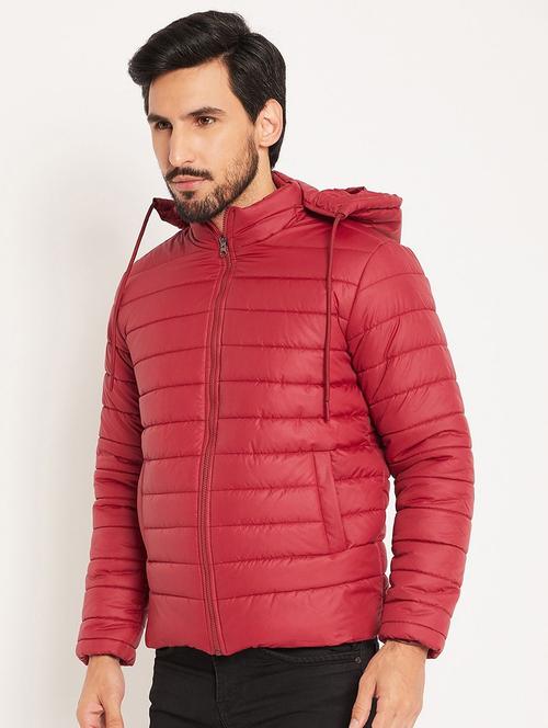men solid long sleeve puffer jacket - 22263640 - Very Small Image - 1