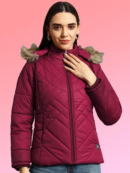 women long sleeve hooded quilted jacket - 22263669 - Very Small Image - 1