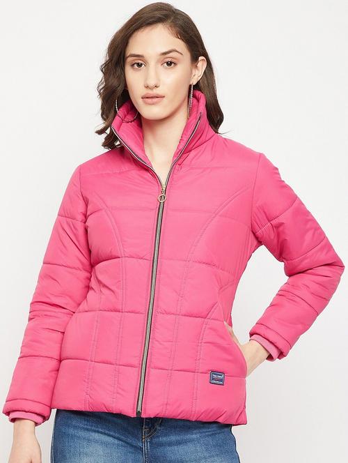 women long sleeve stand collar quilted jacket - 22263797 - Very Small Image - 1