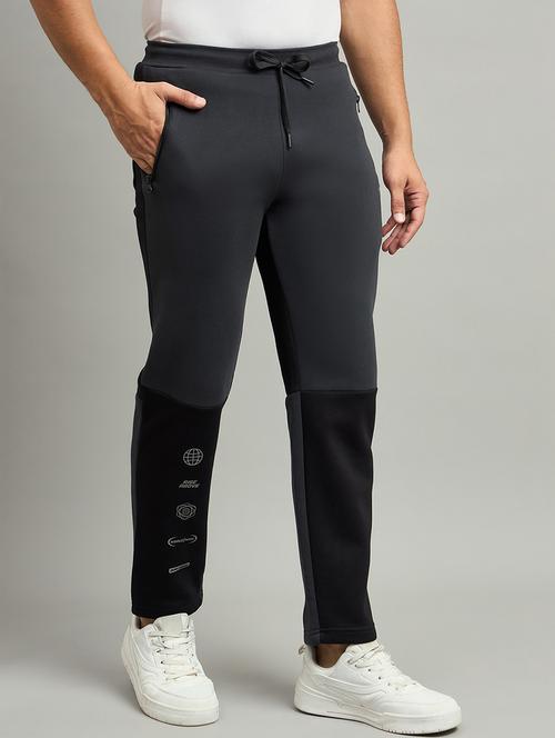 men color blocked mid rise regular fit track pant - 22264071 - Very Small Image - 1