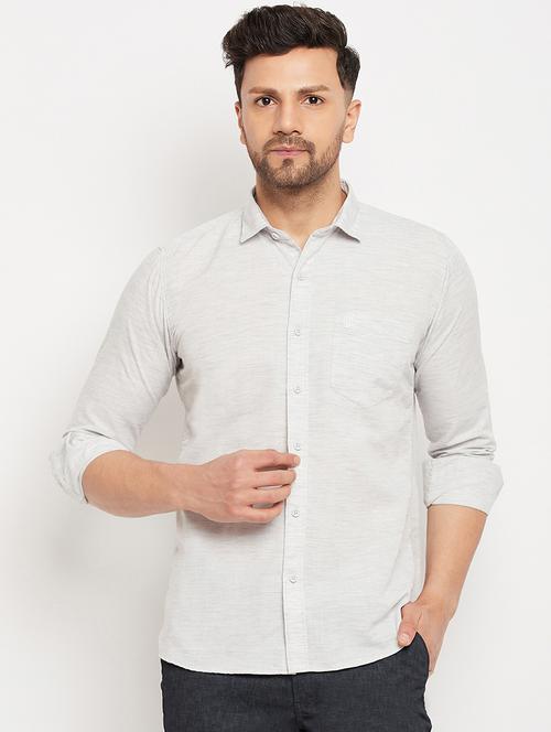 men self design long sleeve slim fit casual shirt - 22264265 - Very Small Image - 1