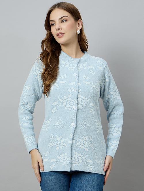 women self designed long sleeve cardigan - 22264290 - Very Small Image - 1