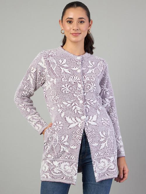 women self designed long sleeve cardigan - 22264313 - Very Small Image - 1