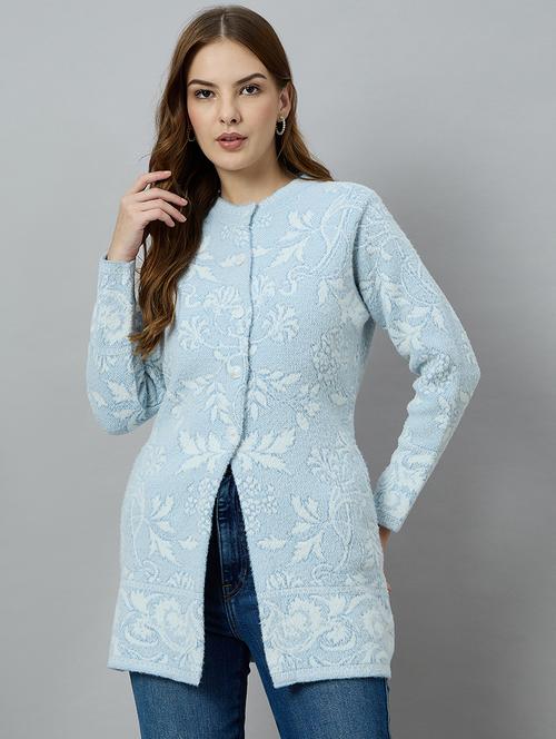 women self designed long sleeve cardigan - 22264314 - Very Small Image - 1