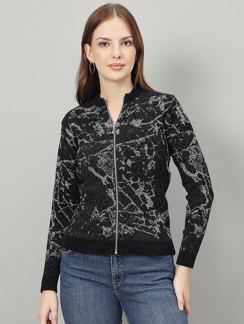 women self designed long sleeve cardigan - 22264383 - Very Small Image - 1