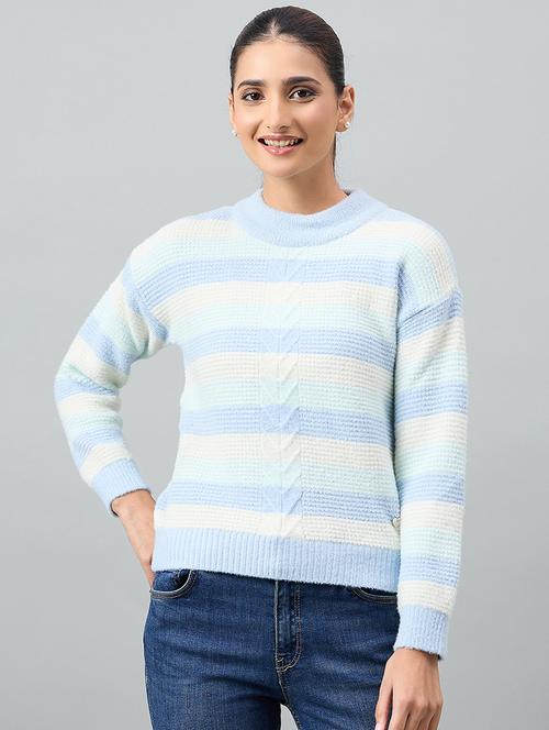 women self designed long sleeve pullover - 22264390 - Very Small Image - 1