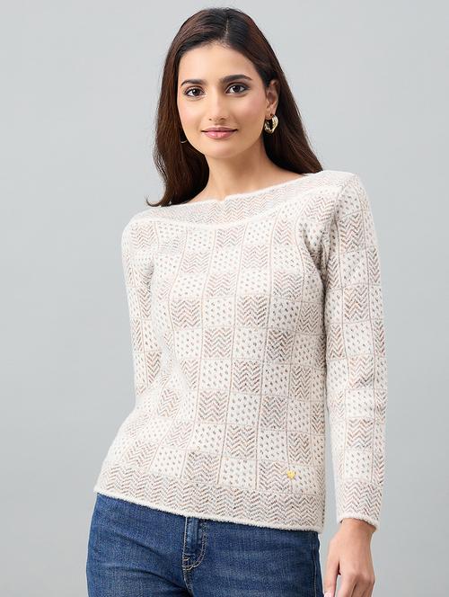 women self designed long sleeve pullover - 22264393 - Very Small Image - 1