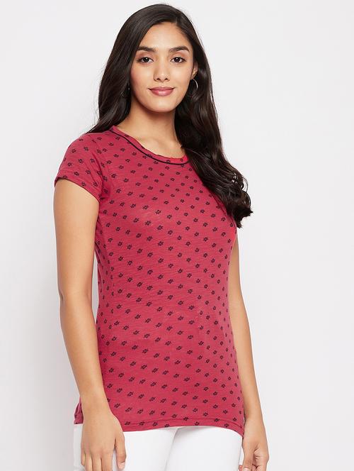 women printed short sleeve regular top - 22264406 - Very Small Image - 1