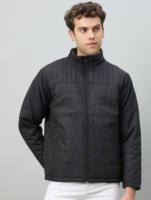 men solid long sleeve reversible puffer jacket - 22264428 - Very Small Image - 1