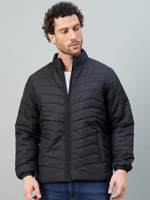 men solid long sleeve puffer jacket - 22264432 - Very Small Image - 1