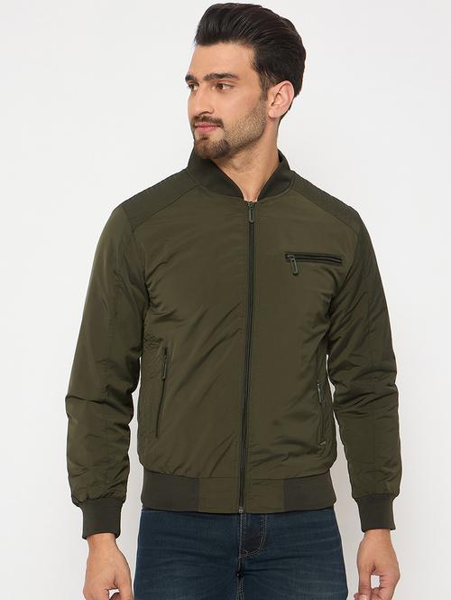 men solid long sleeve bomber jacket - 22264438 - Very Small Image - 1