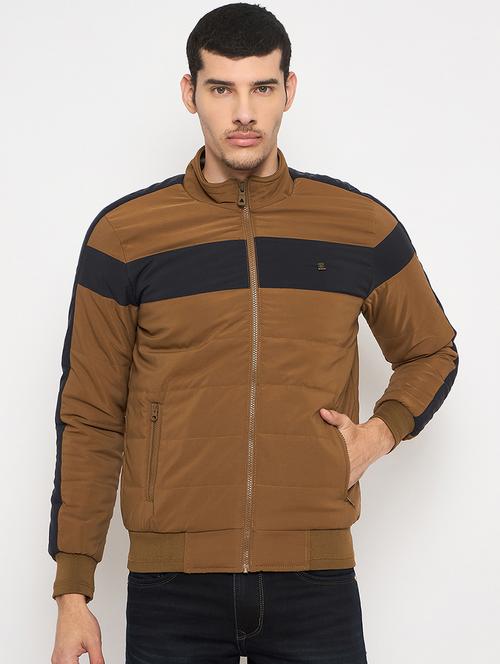 Men Color Blocked Long Sleeve Puffer Jacket - 22264441 - Very Small Image - 1