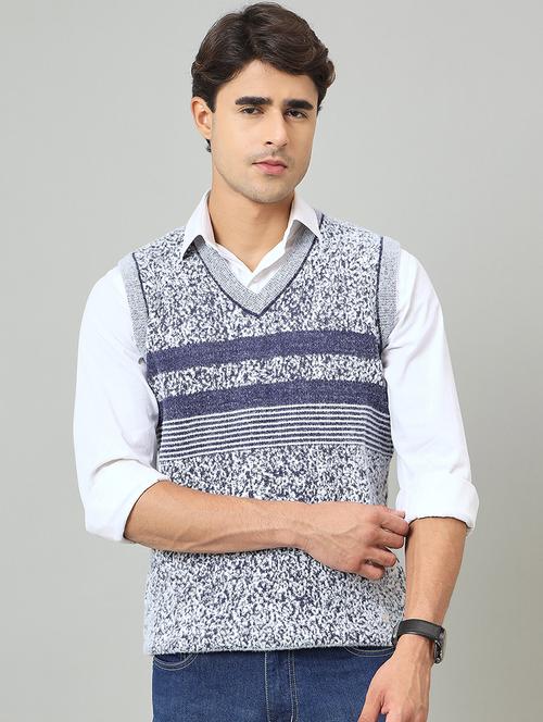 men self designed sleeveless pullover - 22264468 - Very Small Image - 1