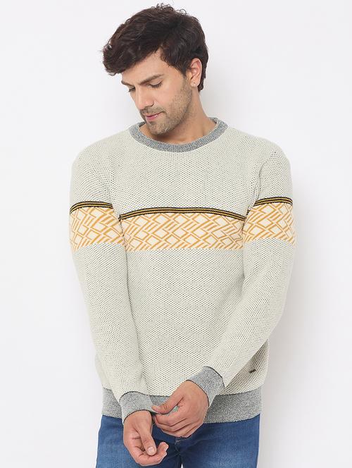 men self designed long sleeve pullover - 22264471 - Very Small Image - 1