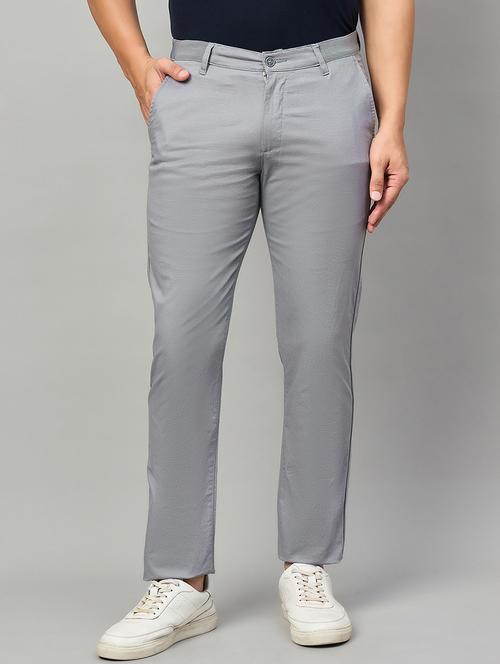 men solid mid rise chinos casual trouser - 22264554 - Very Small Image - 1