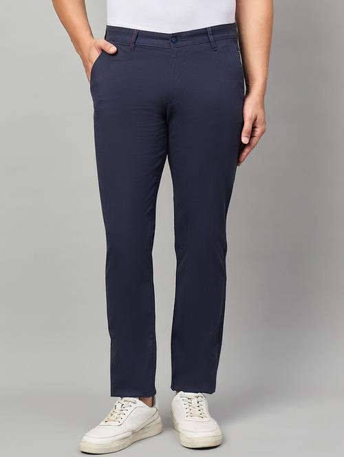 men solid mid rise chinos casual trouser - 22264559 - Very Small Image - 1