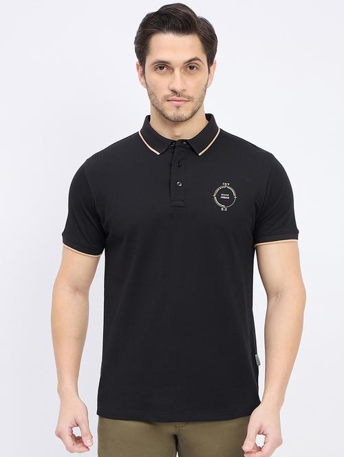 men solid short sleeve regular fit polo t-shirt - 22264593 - Very Small Image - 1
