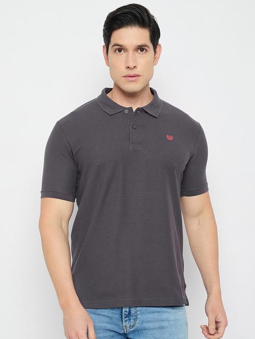 men solid short sleeve slim fit polo t-shirt - 22264615 - Very Small Image - 1